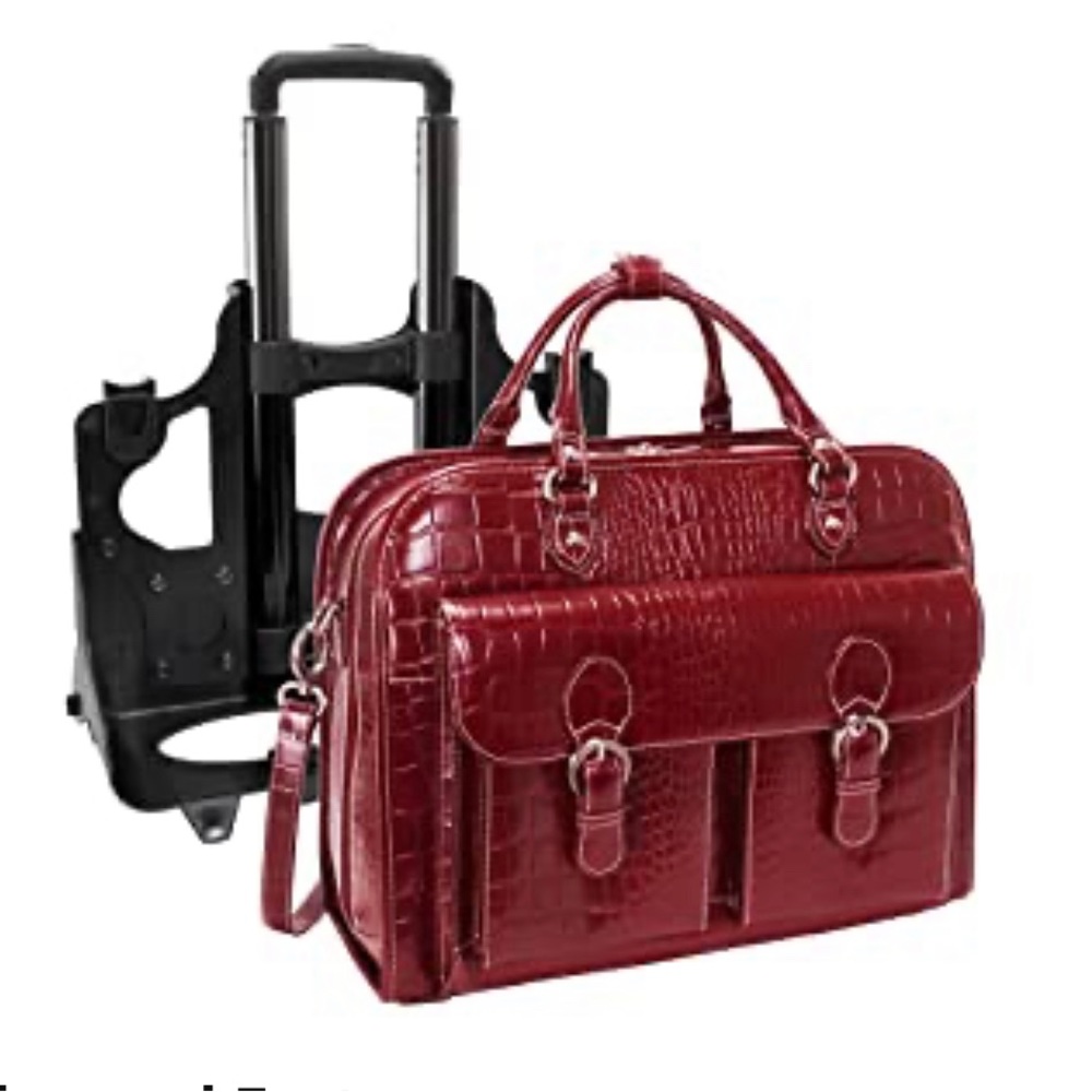 Siamod, Monterosso, SAN Martino, Embossed Leather Laptop Briefcase